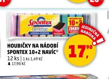 HOUBIČKY NA NÁDOBÍ SPONTEX 10+2 NAVÍC