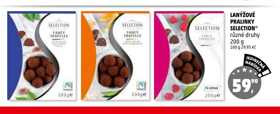 Lanýžové pralinky Selection