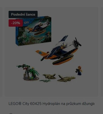 LEGO City 60425 Hydroplán na průzkum džungle