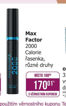 Max Factor 2000 Calorie řasenka, různé druhy