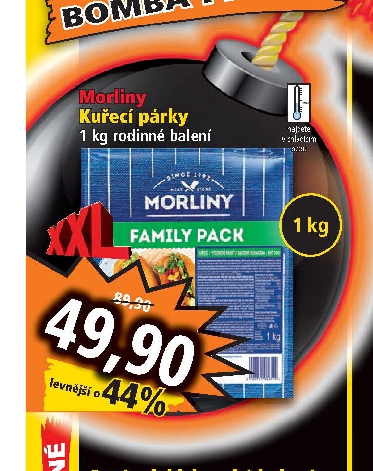 Morliny Kuřecí párky 1 kg