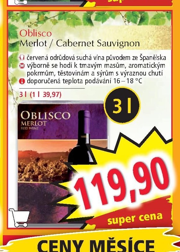 Oblisco Merlot / Cabernet Sauvignon 3 l