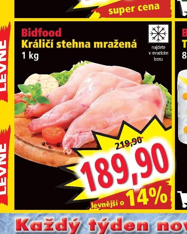 Bidfood Králičí stehna mražená 1 kg