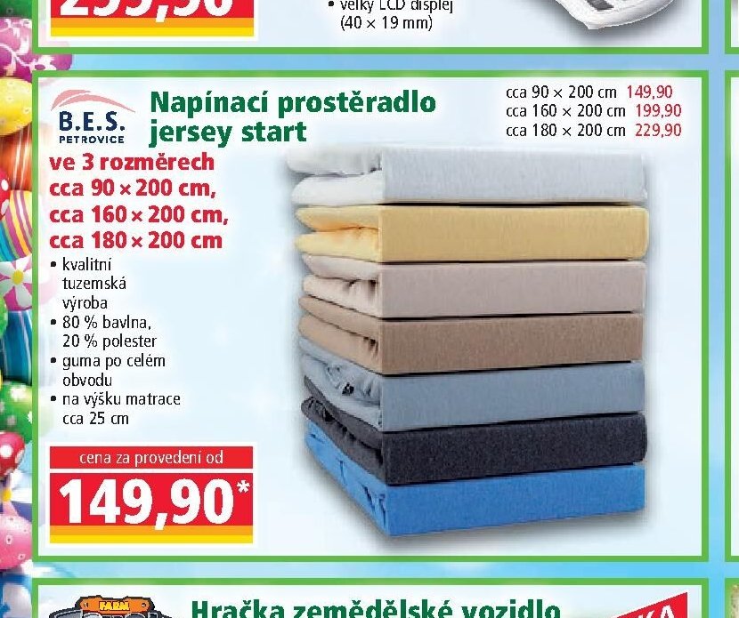 Napínací prostěradlo jersey start