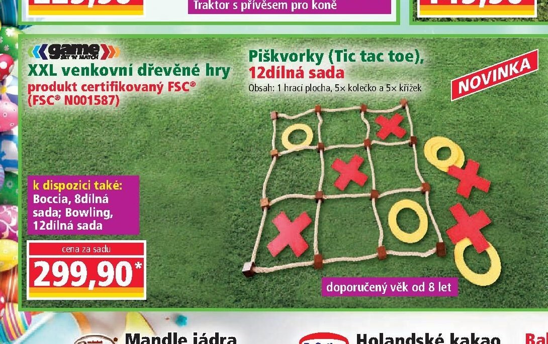 XXL venkovní dřevěné hry - Piškvorky