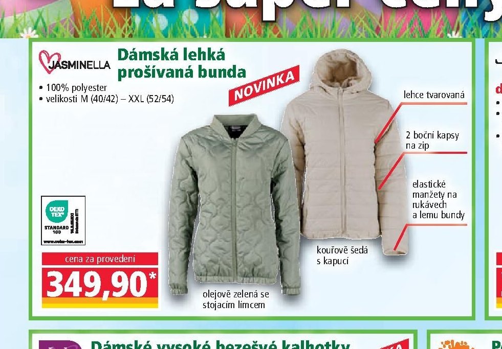 Dámská lehká prošívaná bunda