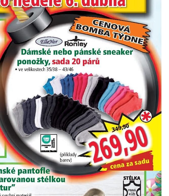 ElleNor Ronley Dámské nebo pánské sneaker ponožky