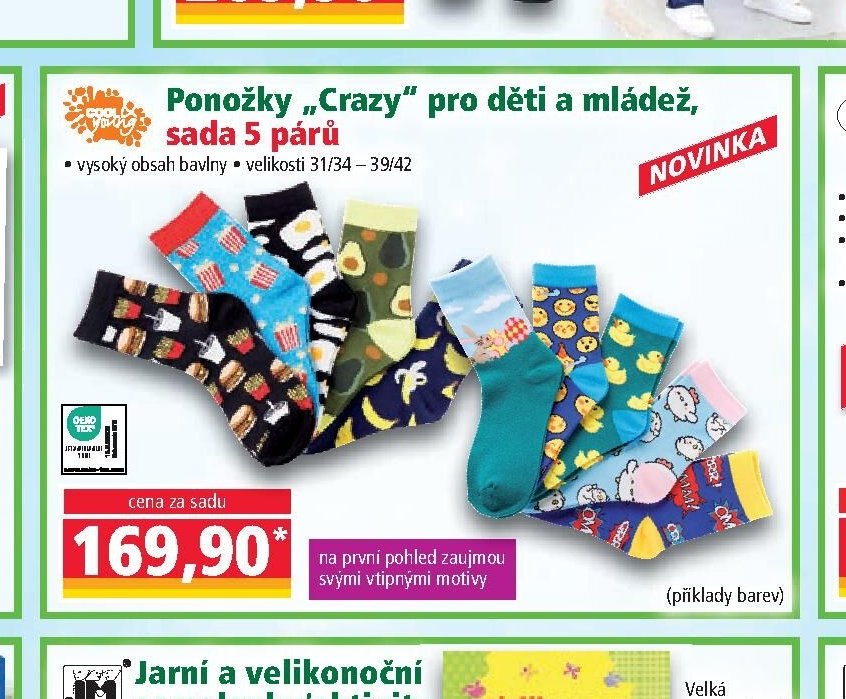 Ponožky Crazy pro děti a mládež