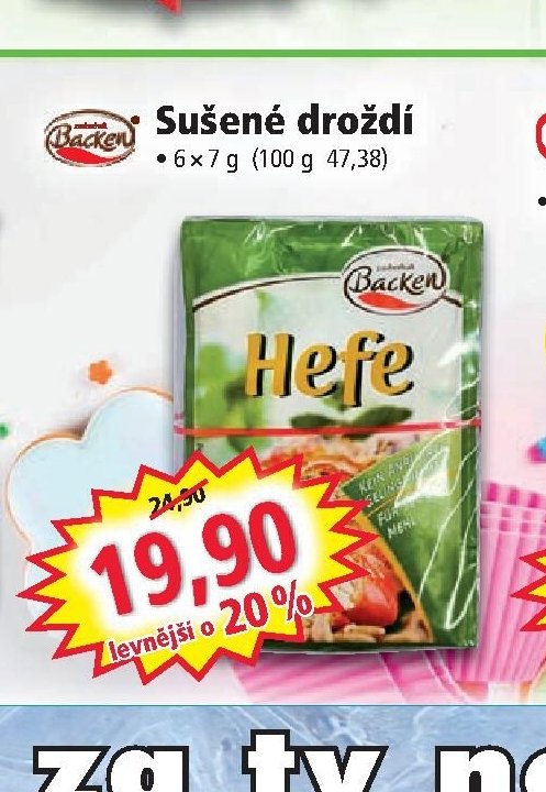 Backen Sušené droždí