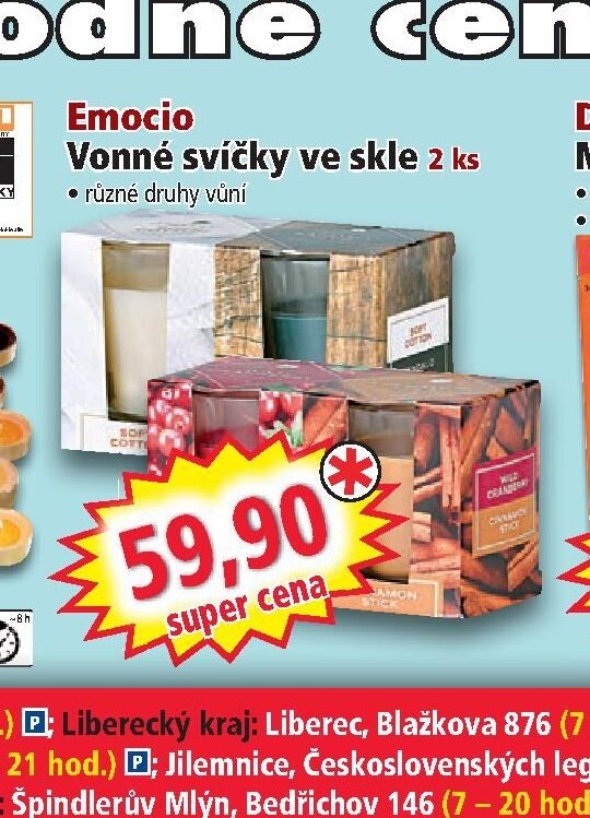 Emocio Vonné svíčky ve skle