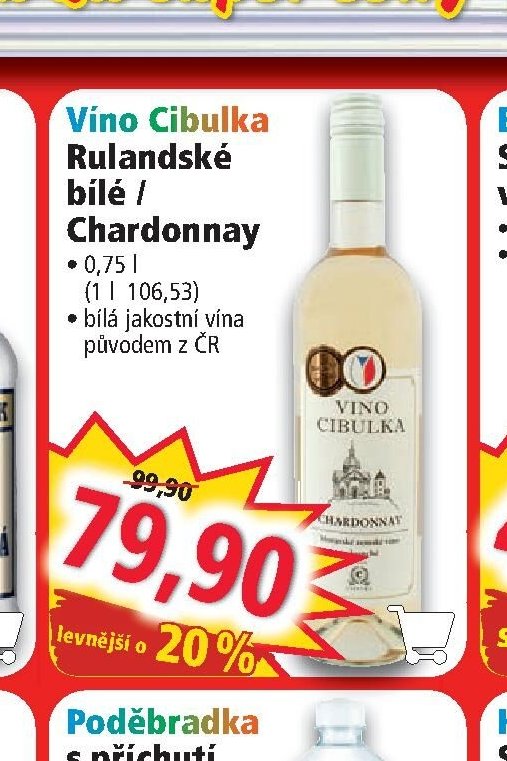 Vino Cibulka Rulandské bílé / Chardonnay
