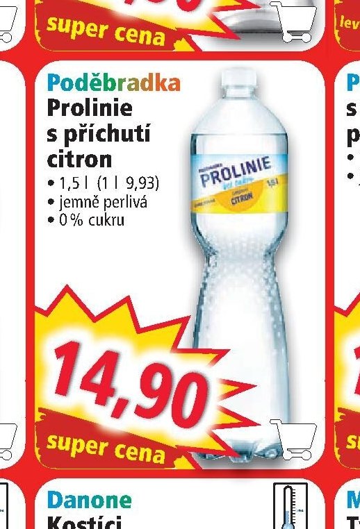 Poděbradka Prolinie s příchutí citron