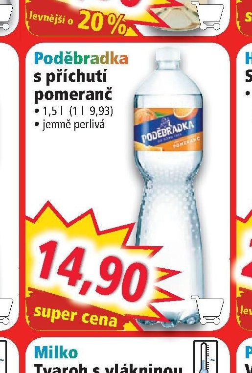 Poděbradka s příchutí pomeranč
