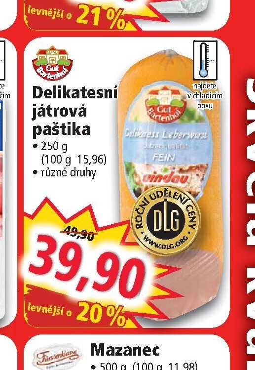 Delikatesní játrová paštika