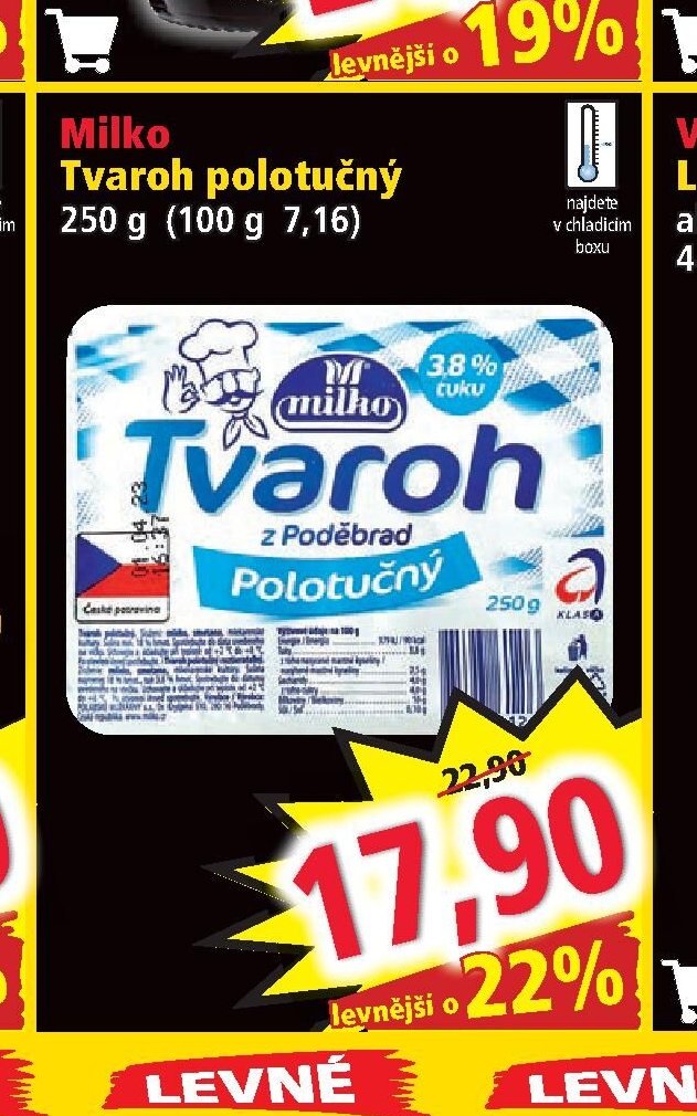 Milko Tvaroh polotučný 250 g