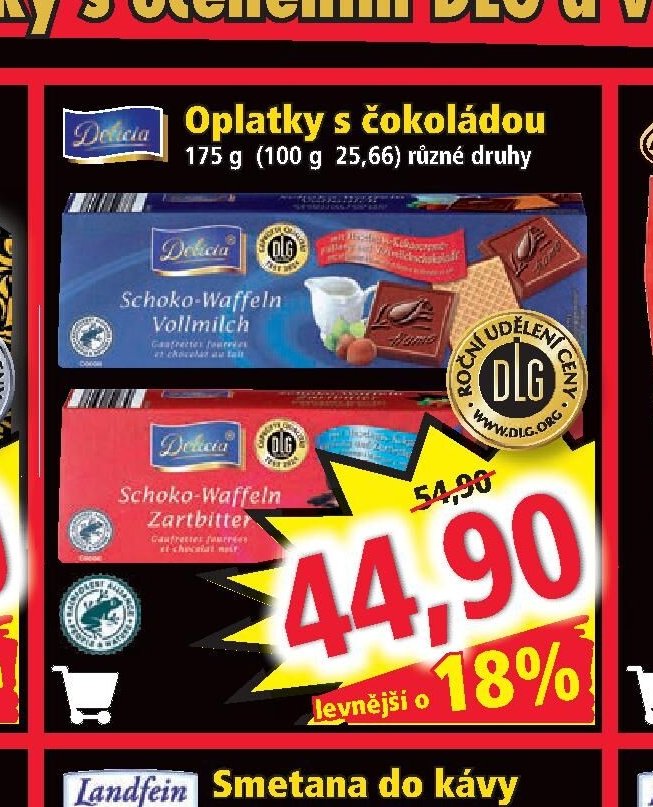 Oplatky s čokoládou