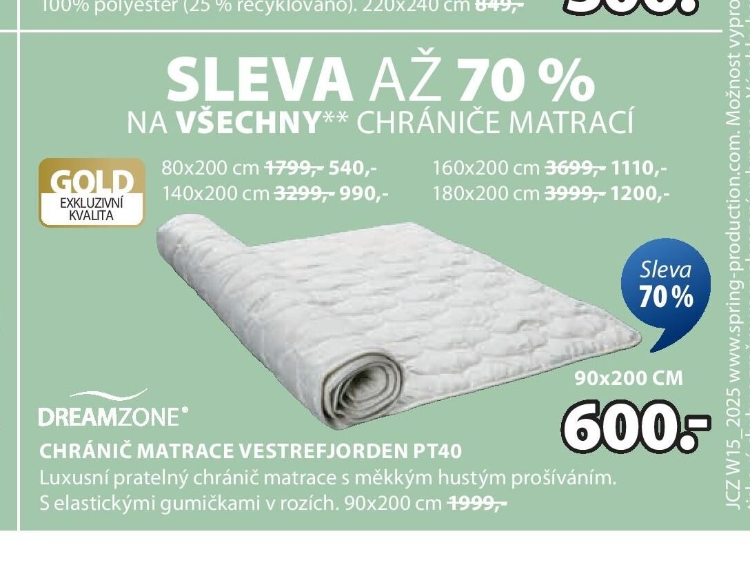Chránič matrace VESTREFJORDEN PT40