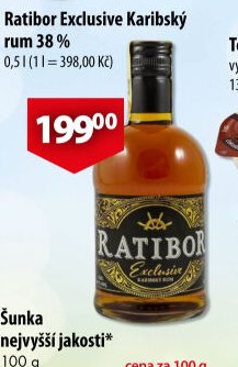 Ratibor Exclusive Karibský rum 38 % 0,5 l