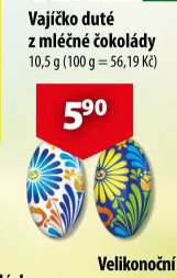 Vajíčko duté z mléčné čokolády 10,5 g