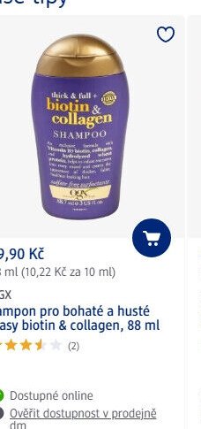 OGX šampon pro bohaté a husté vlasy biotin & collagen, 88 ml