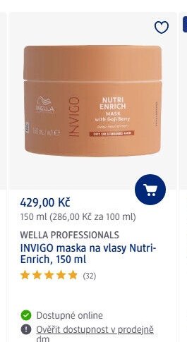 WELLA PROFESSIONALS INVIGO maska na vlasy Nutri-Enrich, 150 ml