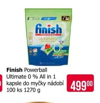 Finish Powerball Ultimate 0 % All in 1 kapsle do myčky nádobí 100 ks 1270 g