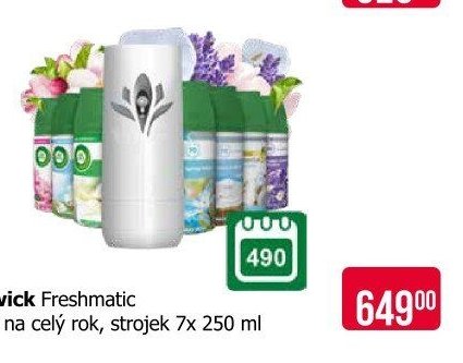 Air wick Freshmatic vůně na celý rok, strojek 7x 250 ml
