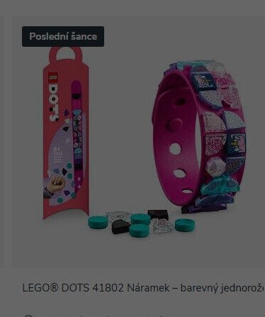 LEGO® DOTS 41802 Náramek – barevný jednorož