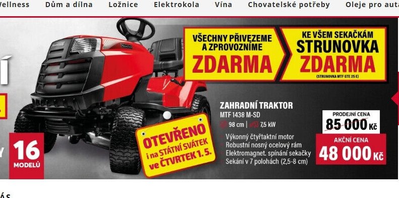 Zahradní traktor MTF 1438 M-SD