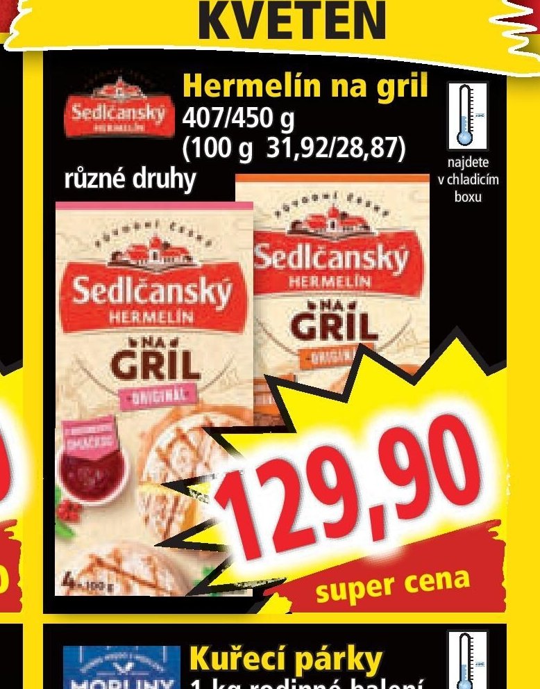 Sedlčanský Hermelín na gril