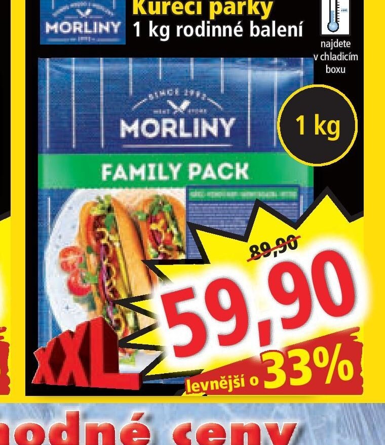 Morliny Kuřecí párky