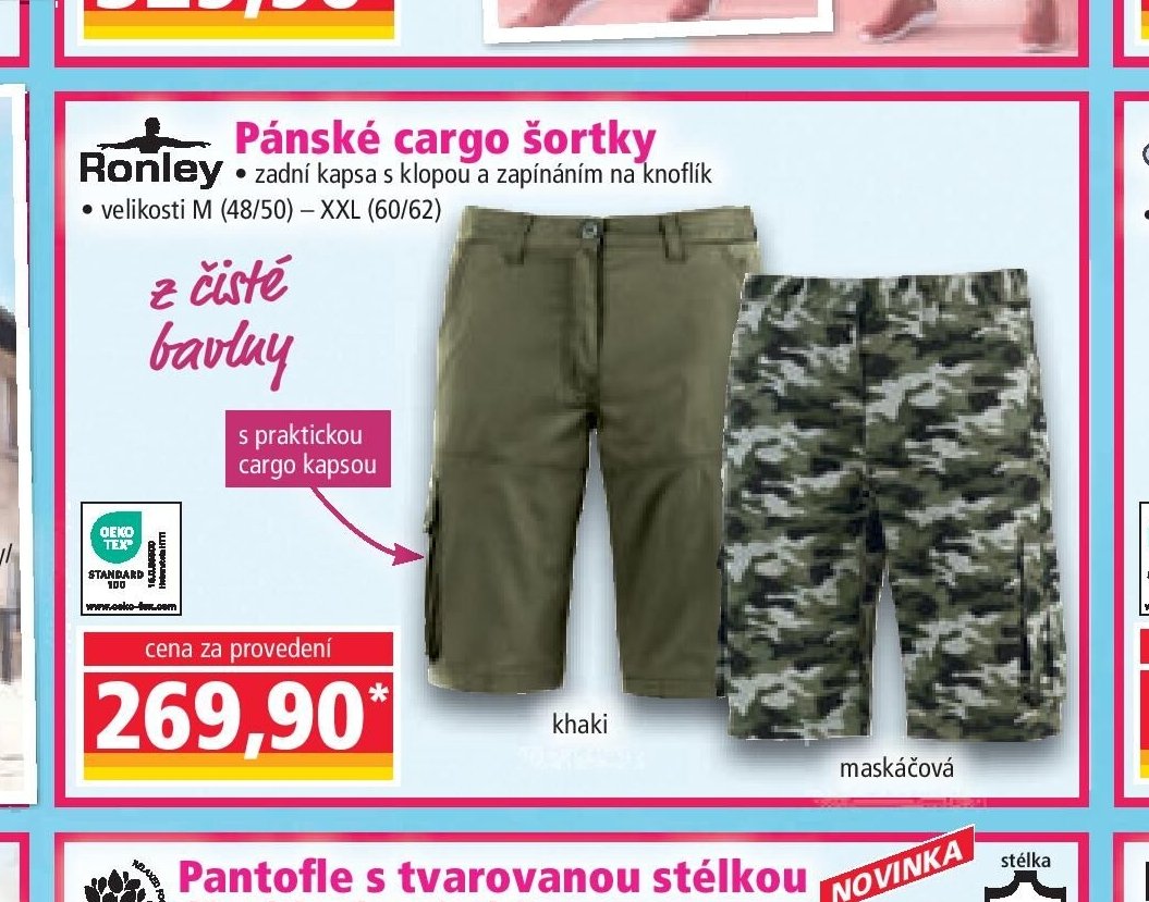 Pánské cargo šortky