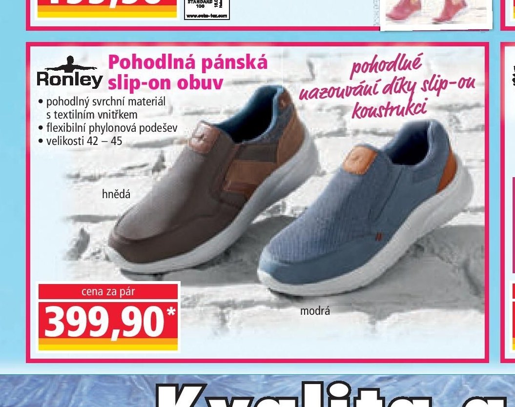 Pohodlná pánská slip-on obuv