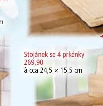 Stojánek se 4 prkénky