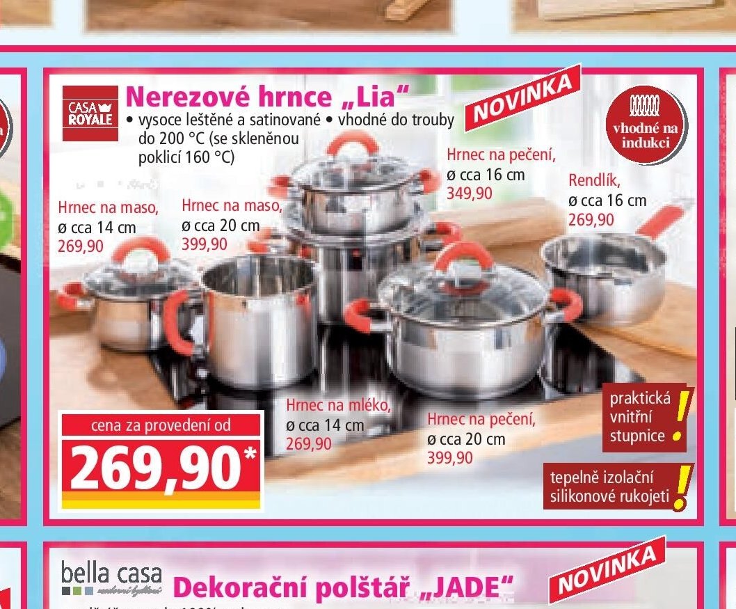 Nerezové hrnce „Lia“