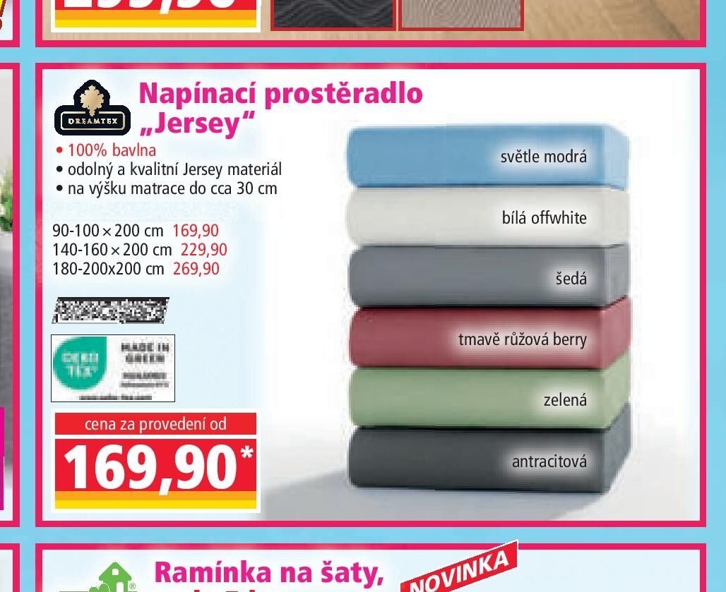 Napínací prostěradlo „Jersey“