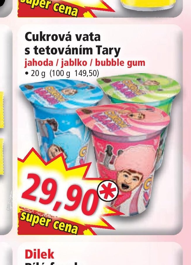 Cukrová vata s tetováním Tary