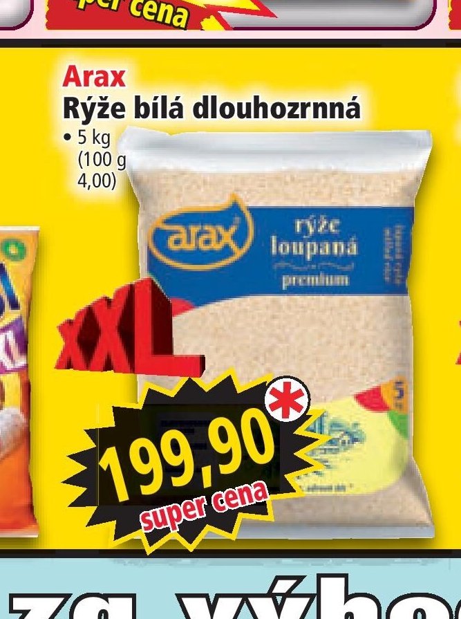 Arax Rýže bílá dlouhozrnná