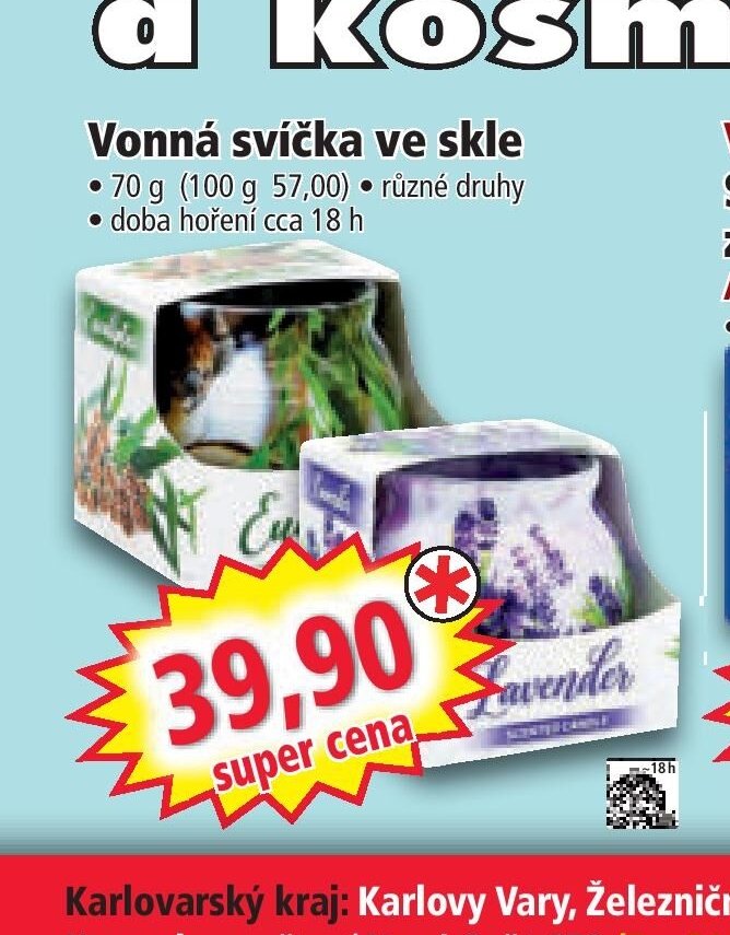 Vonná svíčka ve skle