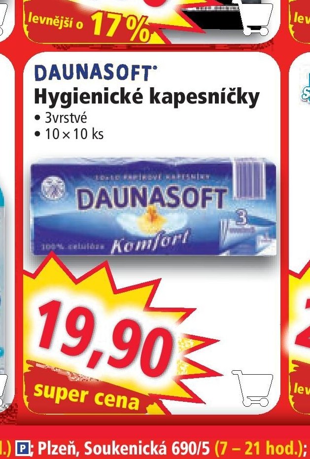 DAUNASOFT Hygienické kapesníčky