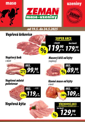 aktuální leták ZEMAN maso - uzeniny 19.5.2025-24.5.2025