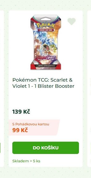 Pokémon TCG: Scarlet & Violet 1 - 1 Blister Booster