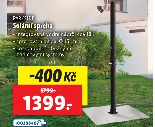Solární sprcha