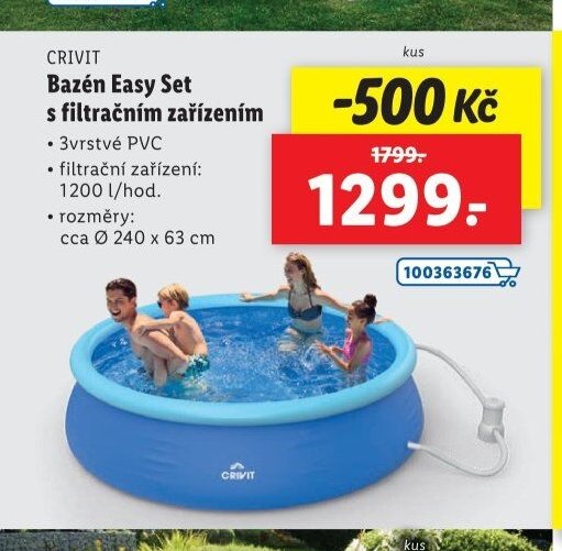 Bazén Easy Set s filtračním zařízením