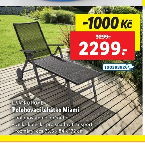 Polohovací lehátko Miami