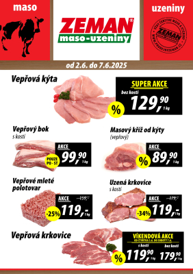 aktuální leták ZEMAN maso - uzeniny 2.6.2025-7.6.2025