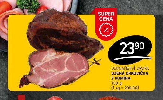 Uzenářství Vávra Uzená krkovička z komína