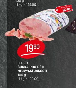 Le&Co Šunka pro děti nejvyšší jakosti