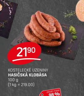 Kostelecké uzeniny Hasičská klobása