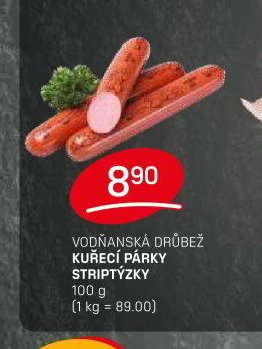 Vodňanská drůbež Kuřecí párky striptýzky